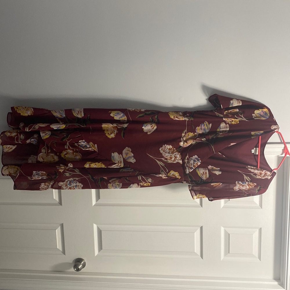 Burgundy dress